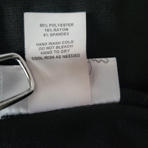 Dressbarn Midi Skirt, Solid Black, Flowy, Sz L, Business Casual, Like New, EUC - Picture 6 of 8